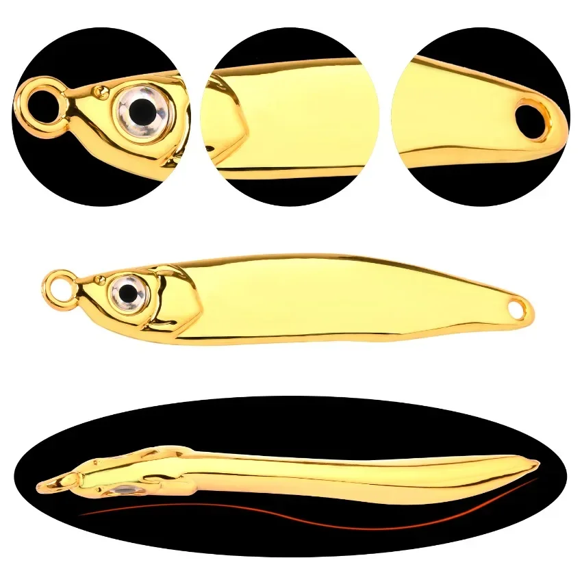 1PC Gold Silvery Metal Spoon Spinner Fishing Lure Spoonbait Crankbaits Fishing Wobblers for Pike Artificial Bait image 6