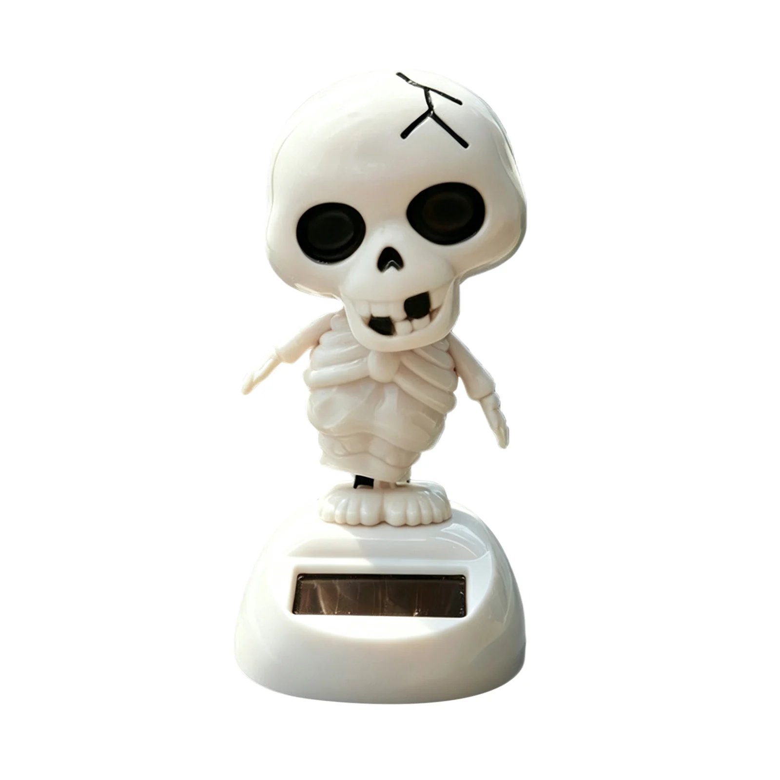 Solar Dancing Skeleton Car Solar Powered Decor Solar Dancing Shaking Head Ghost for Drivers Road Trips Daily Commutes