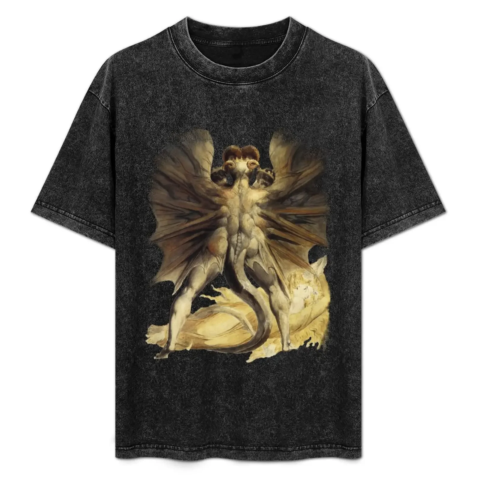 

William Blake: The Great Red Dragon T-Shirt graphic tee shirt custom t shirt vintage graphic tee heavyweight t shirts for men