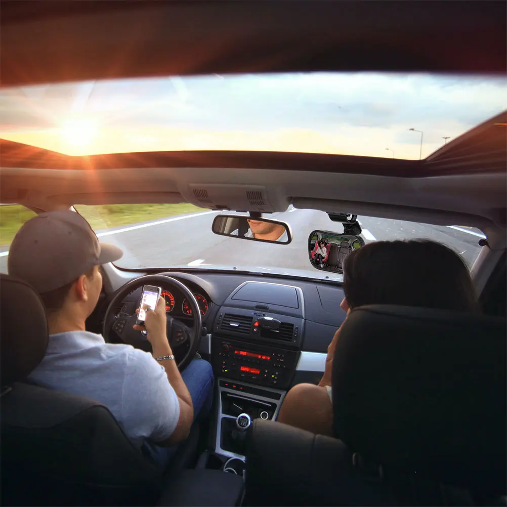 2 قطعة مرآة مراقبة المقعد الخلفي مرآة عرض الطفل عالمية تناسب 360 دوران زاوية واسعة للرؤية الخلفية الداخلية للسيارة الرضع