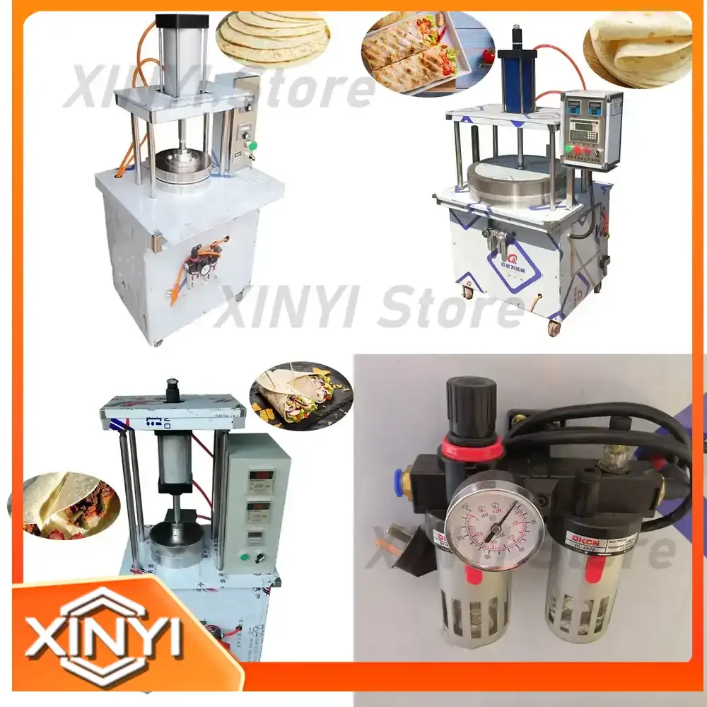 Electric Automatic Pie Flat Bread Press Machine for Pancake Tortilla Crepe Making Flatbread Forming Equipment