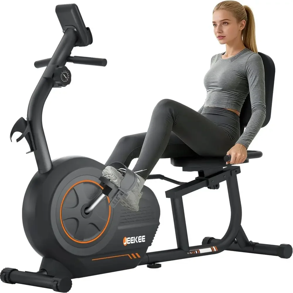 

Heavy-Duty 400LB Capacity Magnetic Resistance Exercise Bike with 16 Levels, Heart Rate Monitor