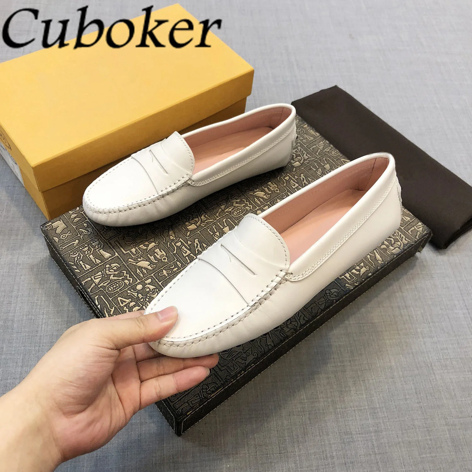 Loafers Shoes Leather Women\'s Flat Shoes Summer Suede Mules For Women Causal Flats Doug Shoes Spring Walking Out Ladies Shoes