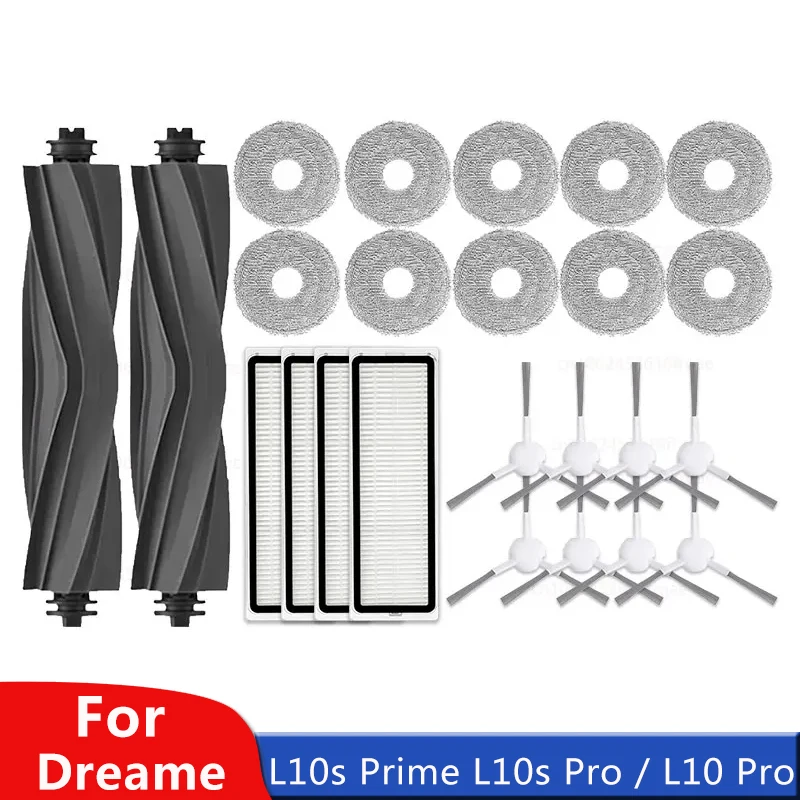 Pour Dreame L10s Prime accessoires L10s Pro/L10 Pro brosse principale brosse latérale filtre Hepa vadrouille tissu Robot pièces de rechange