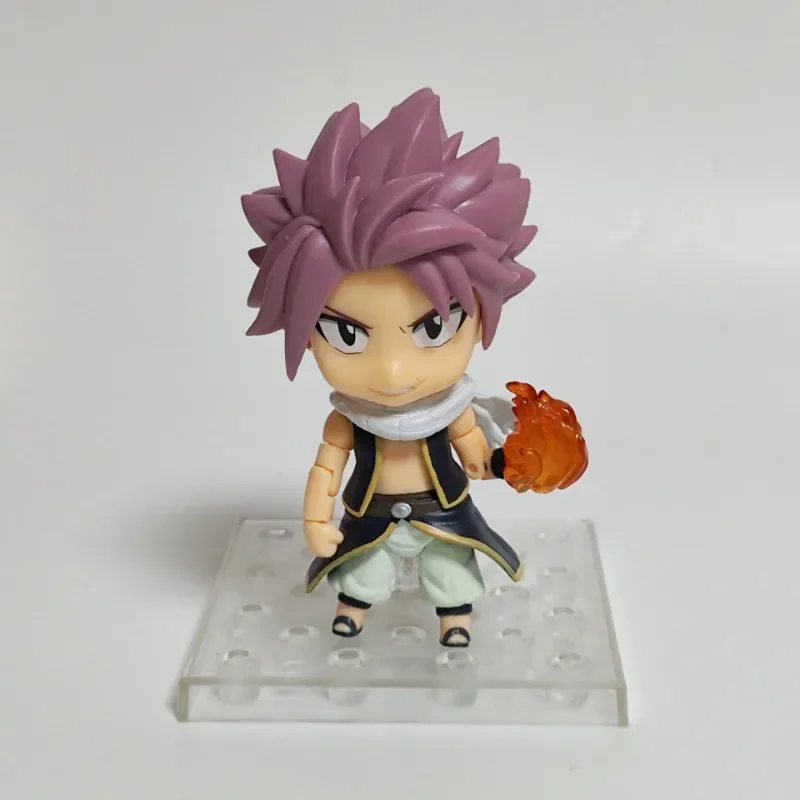 10cm Fairy Tail Q version Nendoroid 1741# Natsu face-changing movable model ornaments boxed figure For Friends Gifts