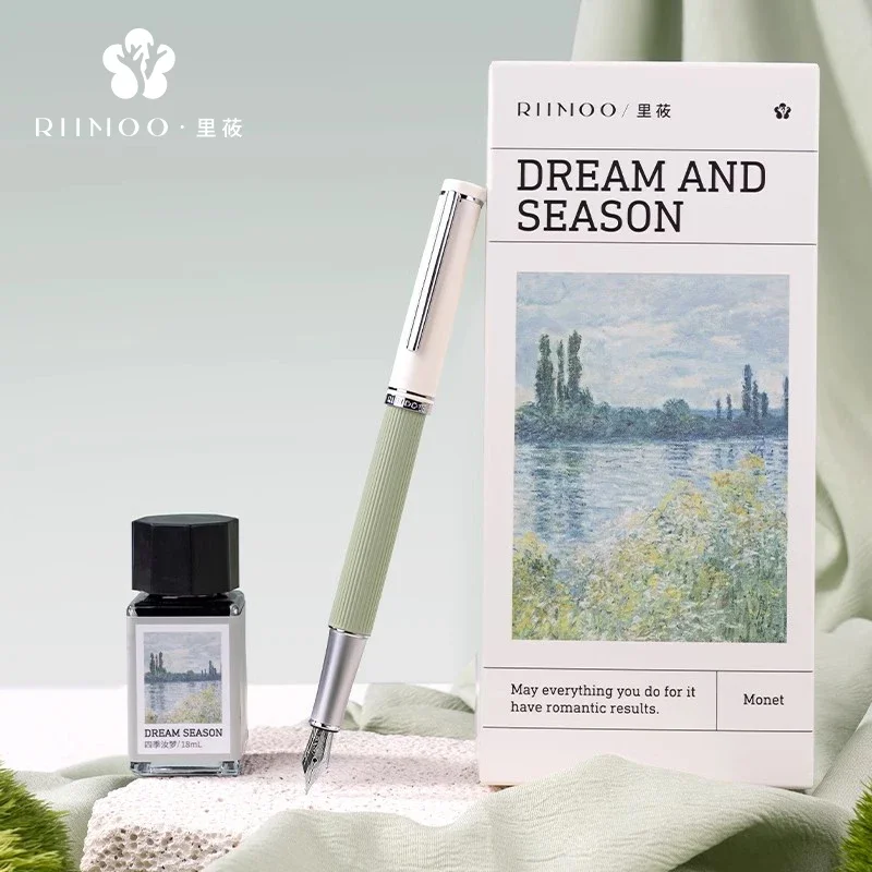 

RIIMOO516 Li You Four Seasons Series Подарочная ручка Моне Картина маслом Ретро Моранди Высокая красота Студенческая ручка для каллиграфии для взрослых