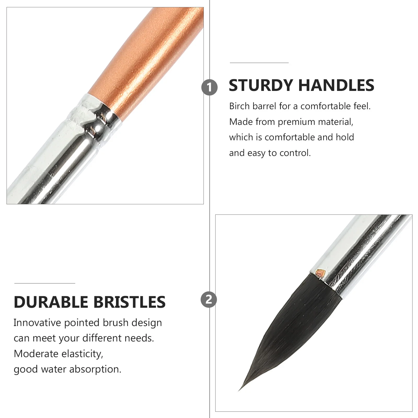 

8pcs Oil Paint Watercolor Brush Set Premium Innovative Tip Durable Bristles Ergonomic Handle For Kids Students Artists Home