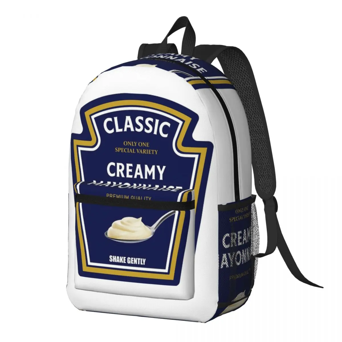 Mayonnaise Halloween Backpack Daypack Large Capacity Children BookBag School Bag Shoulder Bags for Men Women