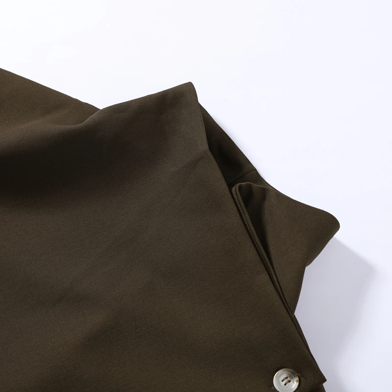 Mantel, Tube Top und Hose 3-teiliges Set für Damen, Sexy Laternenärmel-Jacke mit Reißverschluss, Gerüschte Lose Jacke, Hochgeschnittene Weite Hose, Outfit – Detail 6