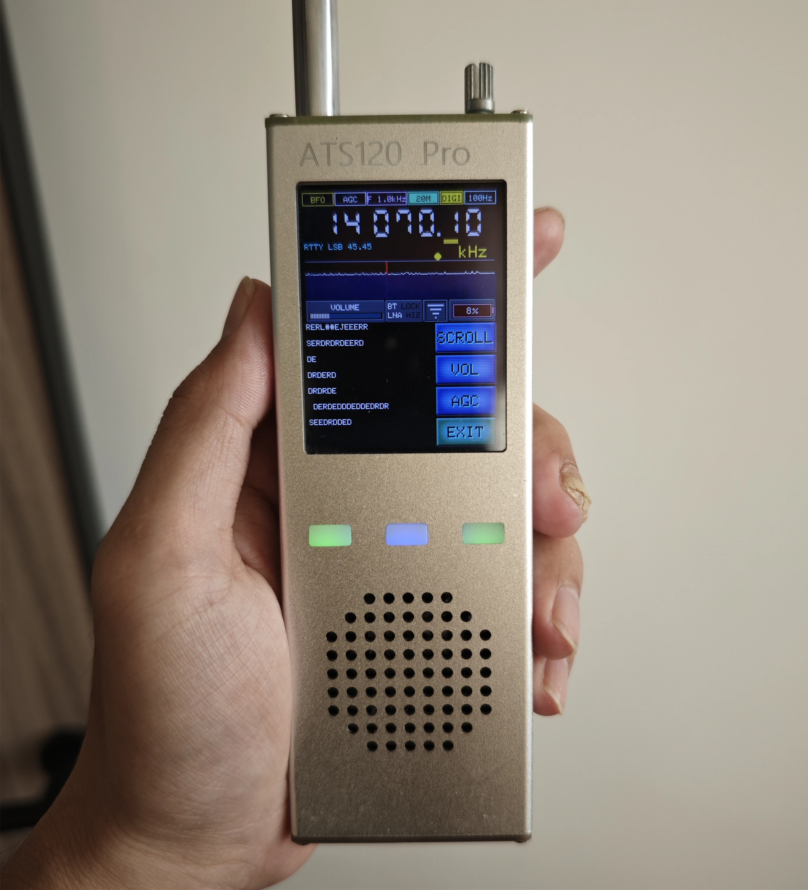 جهاز استقبال راديو كامل النطاق ، جهاز فك التشفير ATS120PRO ATS120 CW ، SI4732 ، FM ، SSB ، SDR ، AM ، LSB ، USB ، يأتي مع برنامج تشغيل البرامج الثابتة 4.1X