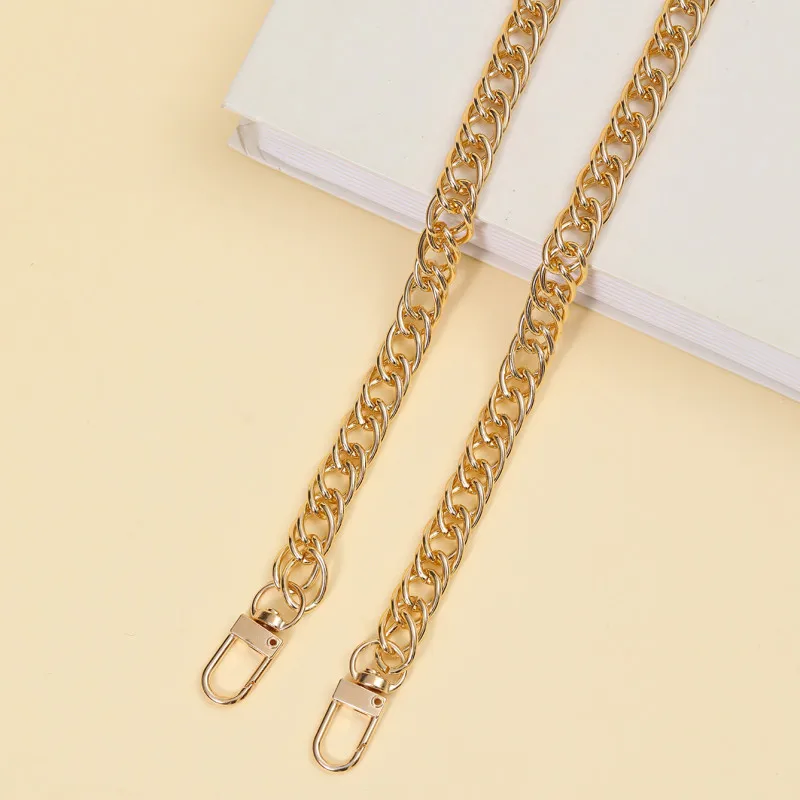 110cm Aluminium Chain Fashion Style With Stainless Lobster Clasp Golden Bag Chain For Diy Bag Accessories Bag Strap Replacement