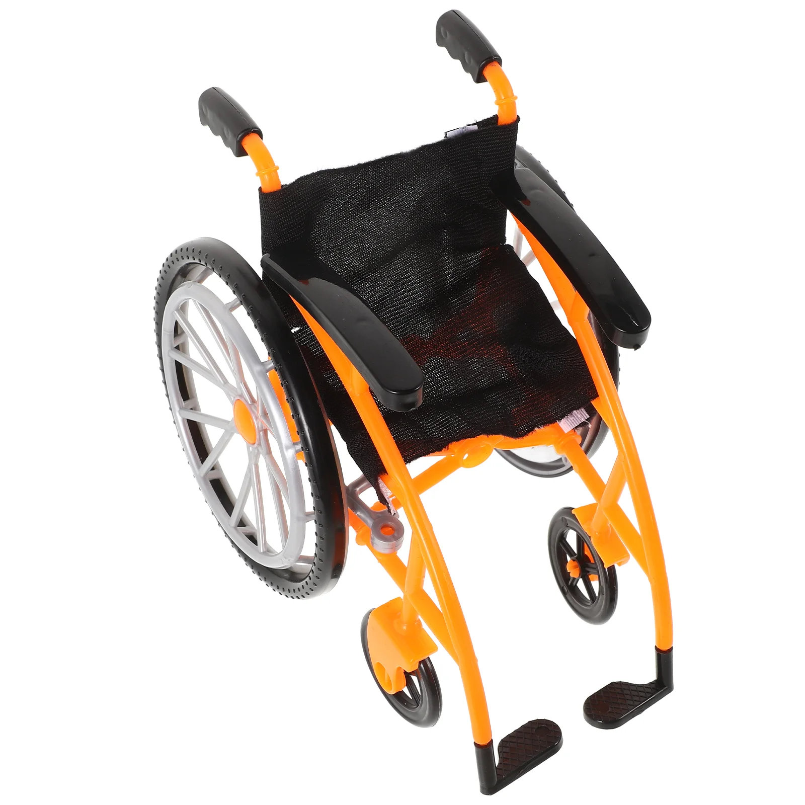 Silla de ruedas de juguete para bebés y niños, muleta en miniatura, bastón para caminar, juego de muñecas, accesorios médicos de plástico para casa de muñecas