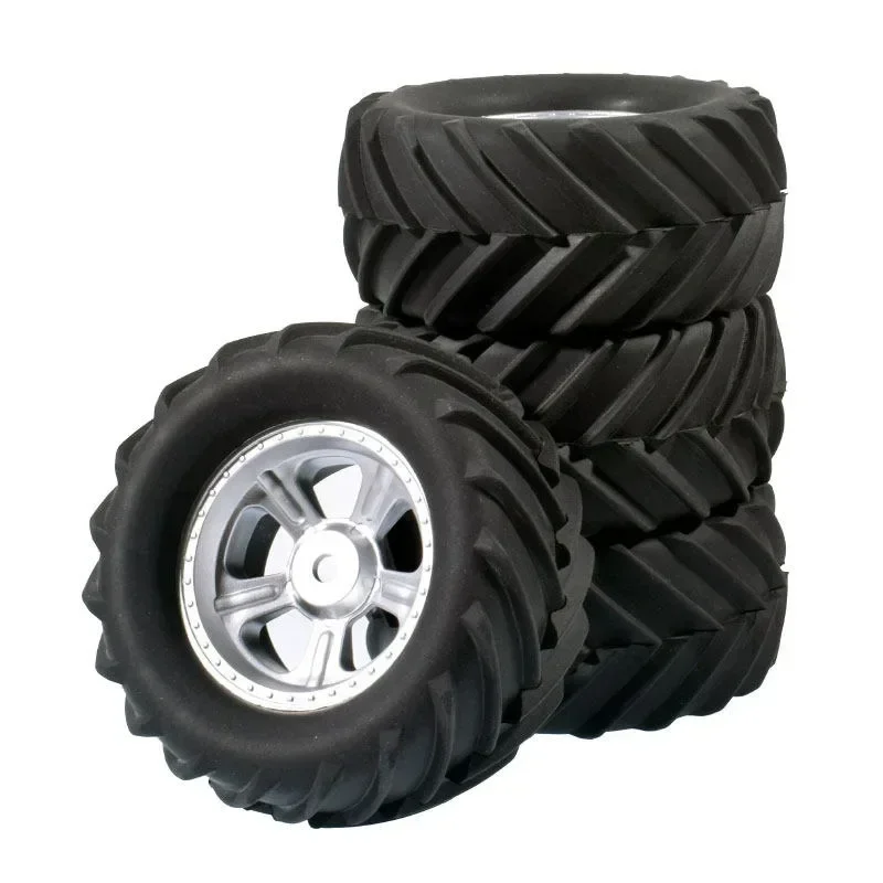 4Pcs Snow Sand Tires Tyre Wheel for Wltoys 144001 124018 124016 124017 144010 124019 H16P H16E 1/14 1/16 1/18 RC Off-road Car view 6