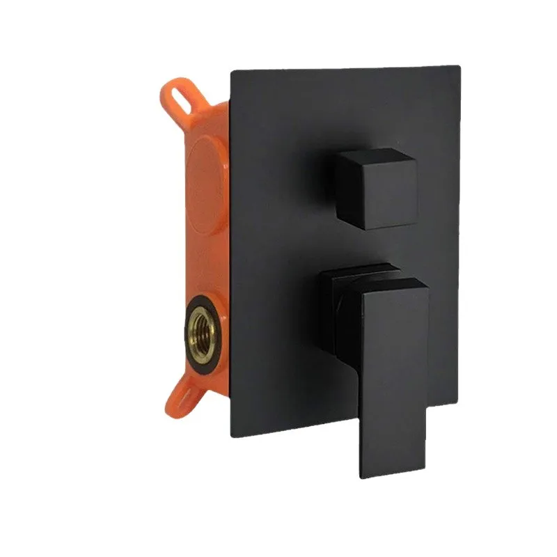 

Concealed Shower Shower Set Wall Type Embedded Box Mixed Faucet Black Hotel Shower Faucet