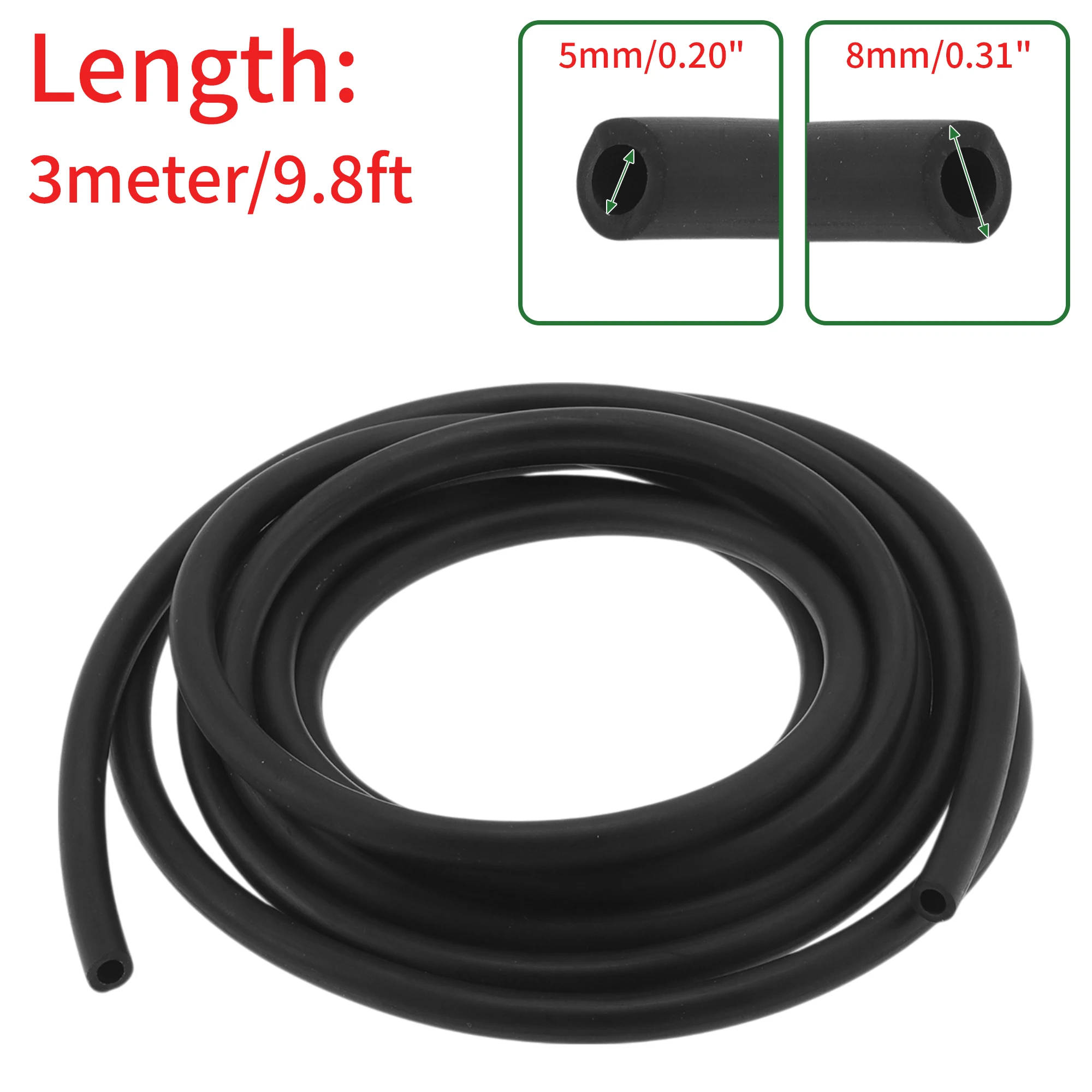 

UXCELL Шланги для смазочного масла 5 мм/0,20 дюйма 8 мм/0,31 дюйма 3 м/9,8 фута Водяной шланг Трубка