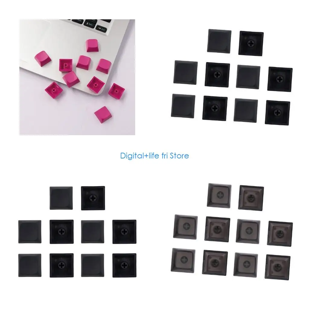 E06D 10Piece PBT Blank Keycap XDA Profile 1U Supplements Gaming Keycap DIY Button Keyboards