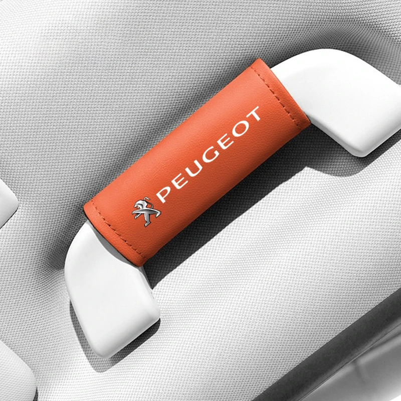 

2 PCS Car Roof Armrest Handle Protective Cover Accessories for Peugeot 206 207 307 308 406 407 408 508 301 3008 2008 RCZ Rifter
