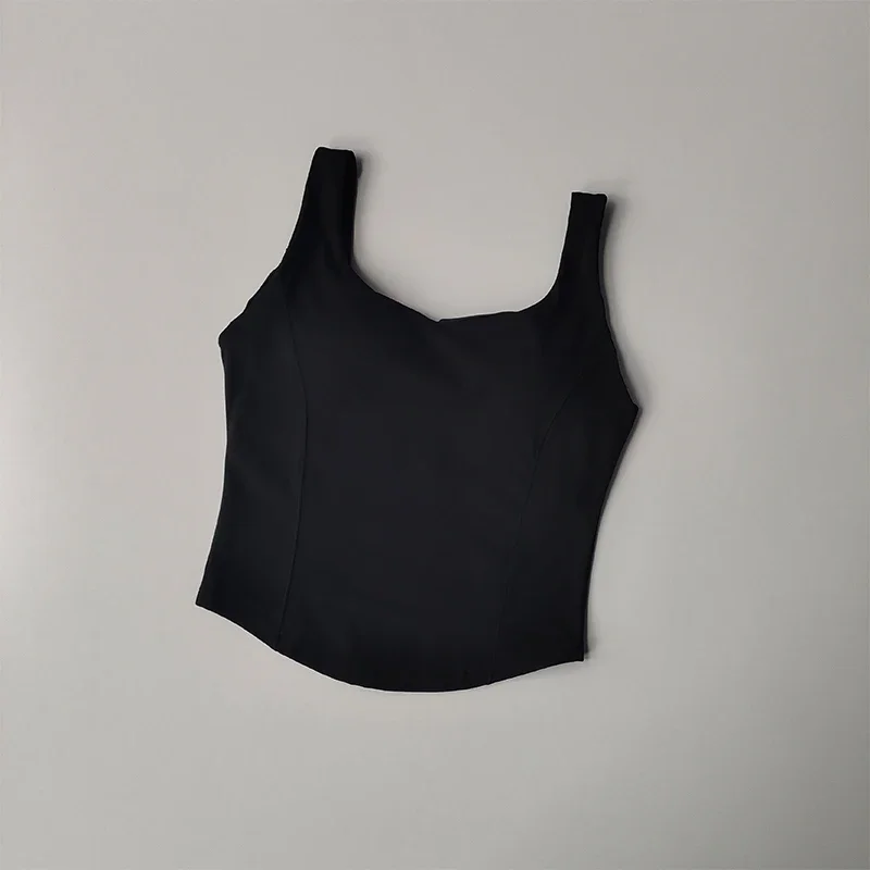 High Strength Back Fitness Tank Top Running Running Shockproof Sports Bra High Elastic Gathering Nude Yoga Bra for External Wear view 6