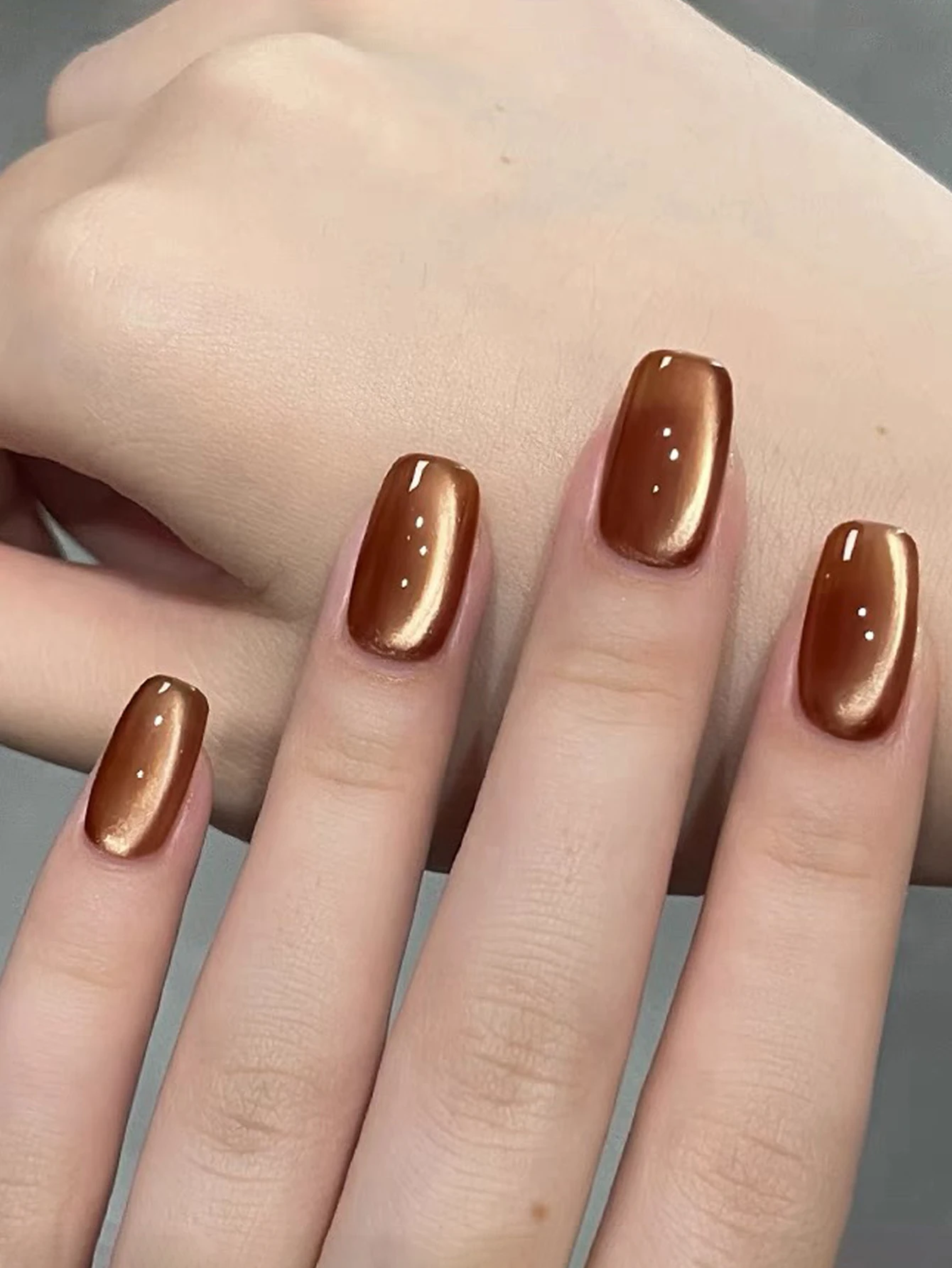 1-6 stücke WS Frühling Sommer Maillard Karamell Bernstein Glas Perle Cat Eye Gel Nagellack Glanzt Hohe Lack Nail art Beliebte Geschenk