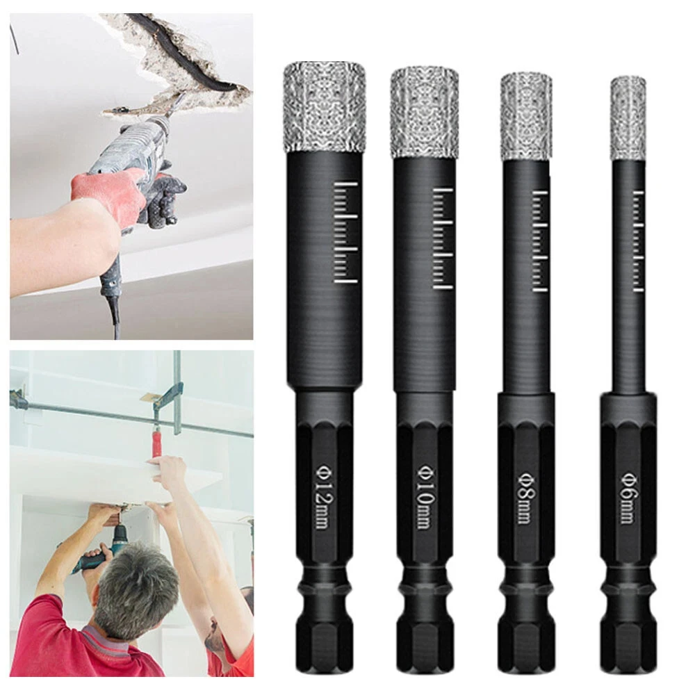 

Алмазная коронка с шестигранным хвостовиком для сухого сверления керамической плитки, 5-16 мм, для мрамора, керамики, гранита, фарфора