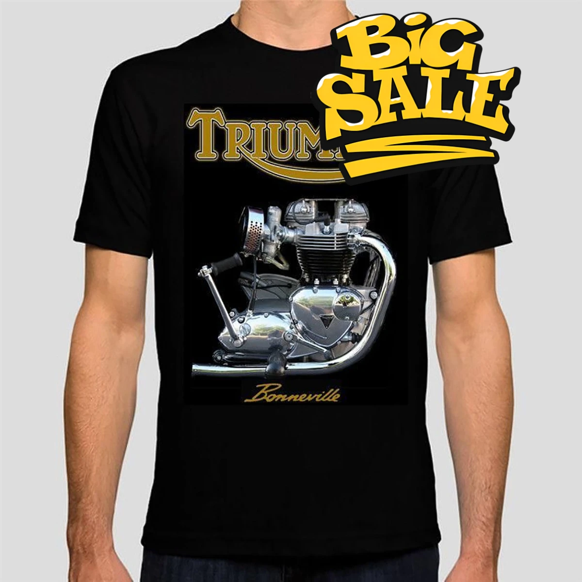 Retro britânico bonneville motocicleta motor gráfico camiseta 100% algodão o-pescoço manga curta casual masculino camiseta piloto streetwear