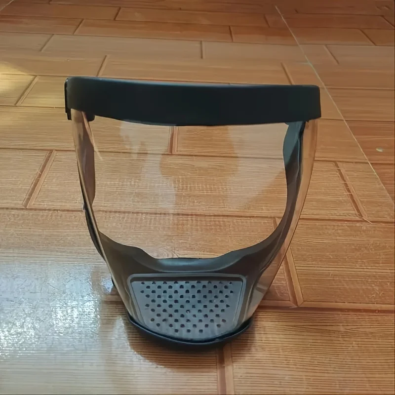 Full-Face Transparent Protection Mask with Adjustable Buckle - Reusable and Heat-Resistant Facial Shield for Safety in Work, Out