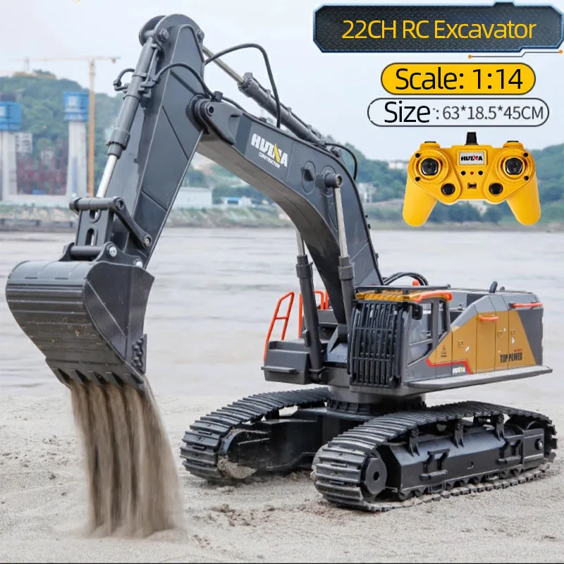 

HUINA 1592 1/14 RC Excavator Truck Alloy 2.4G 22CH Radio Controlled Car Engineering Vehicle Model Electric Car Kid Toys for Boys