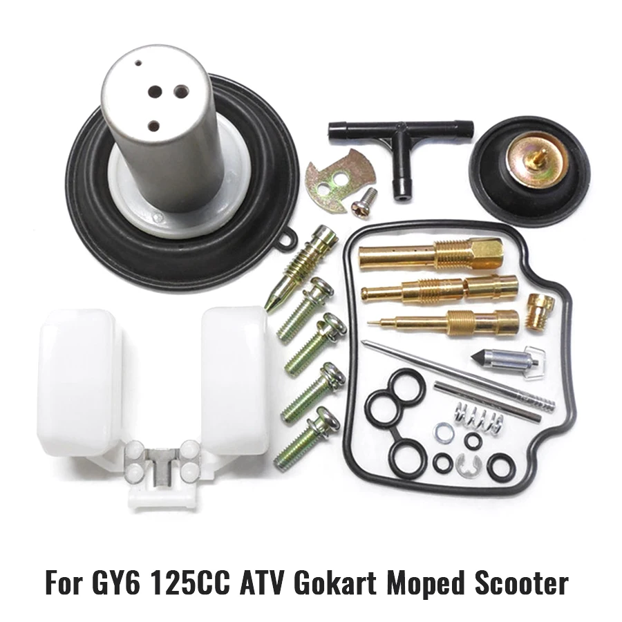 

Motorcycle Carburetor Repair Kit with 22MM plunger For GY6 125CC ATV Gokart Moped Scooter