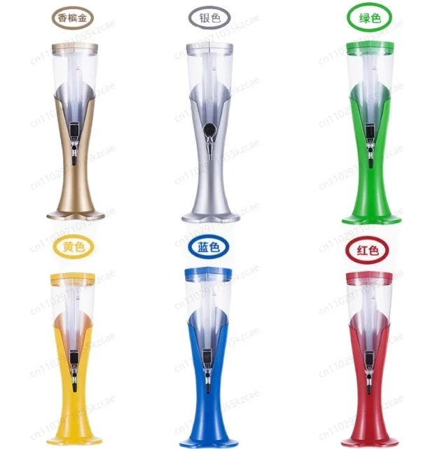 3L Illuminated Beer Cannon Tower for KTV, Creative Cola & Beverage Dispenser Column - view 2