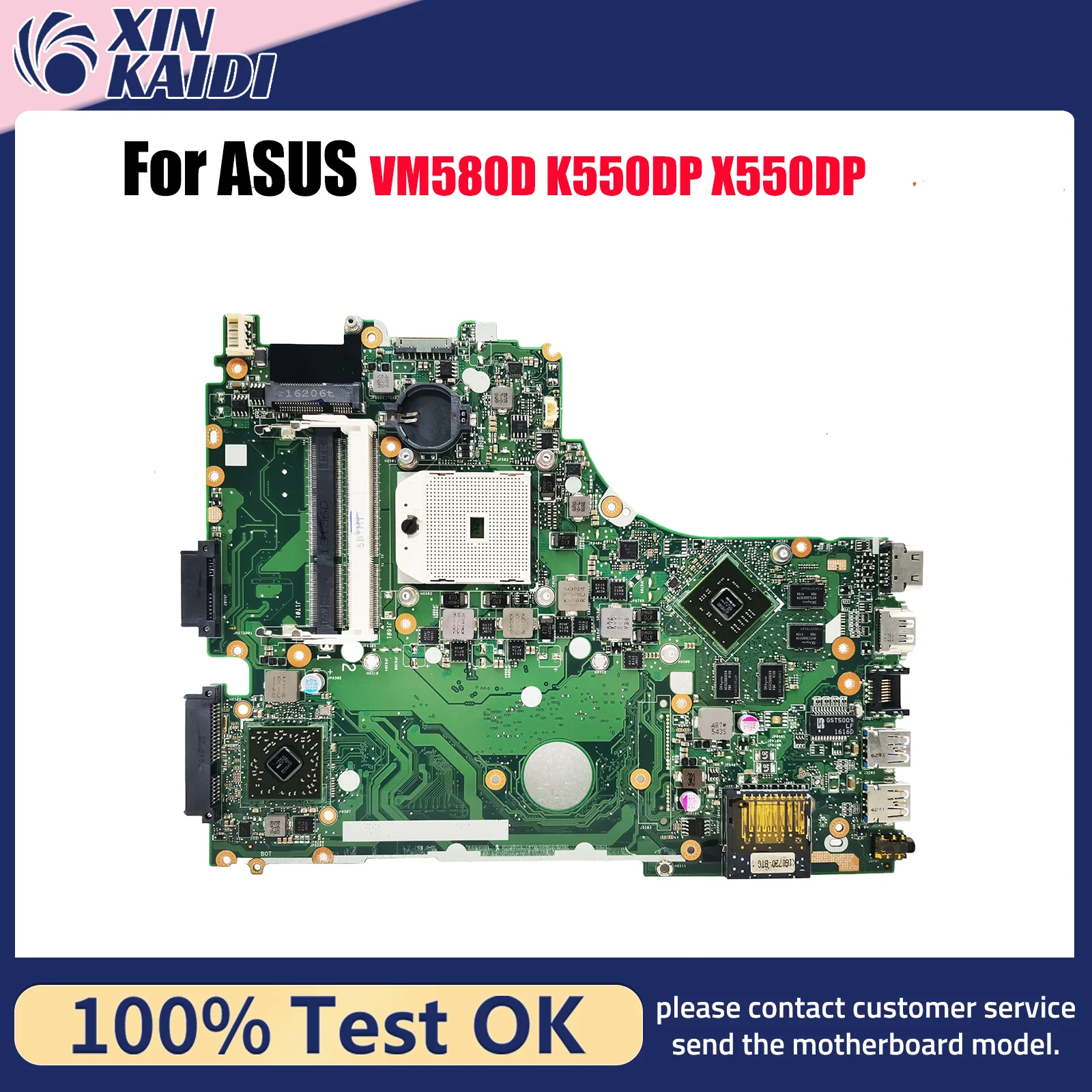 

Материнская плата для ноутбука X550DP для ASUS VivoBook X550D K550DP VM580D X550DP, материнская плата для ноутбука на складе, 100% тестирование, ОК, быстрая доставка