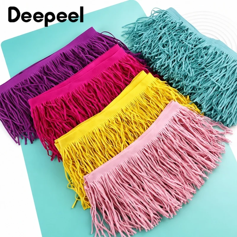 

2M 15cm Leather Suede Tassel Fringes Lace Trims for Dresses Decoration Ribbons Handbag Luggage Trimmings DIY Sewing Accessories