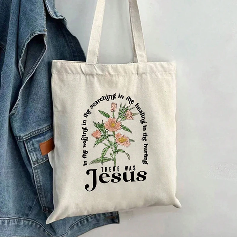 

1 шт., классическая повседневная модная большая сумка с принтом Jeasus, дорожные сумки для покупок, идеально подходящая для школы на открытом воздухе, работы, бизнеса