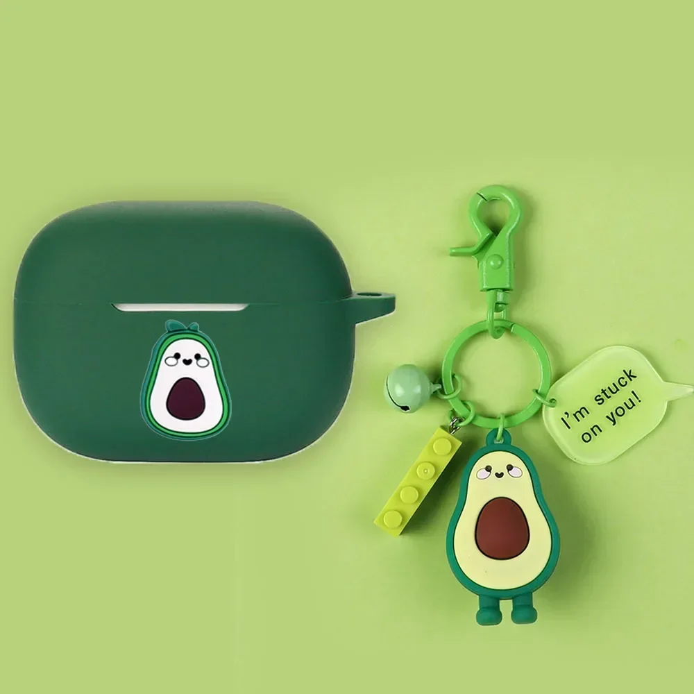 Funda de dibujos animados para PHILIPS TAT2206, bonita funda de silicona para auriculares con colgante de gato/perro/aguacate, tat2206