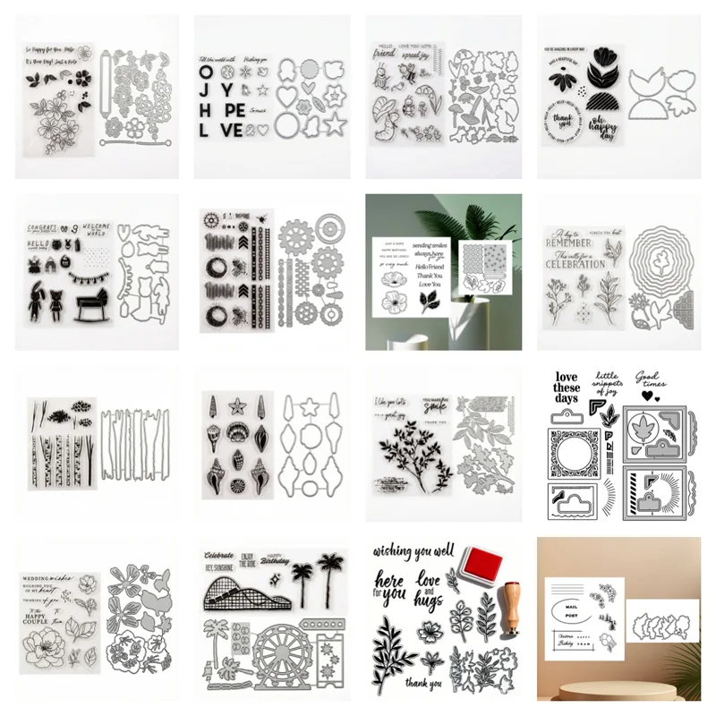 2025-2026 Weihnachten Metall Stanzformen und Stempel Schablonen für DIY Scrapbooking Fotoalbum gestanztes Prägepapier – Detail 3