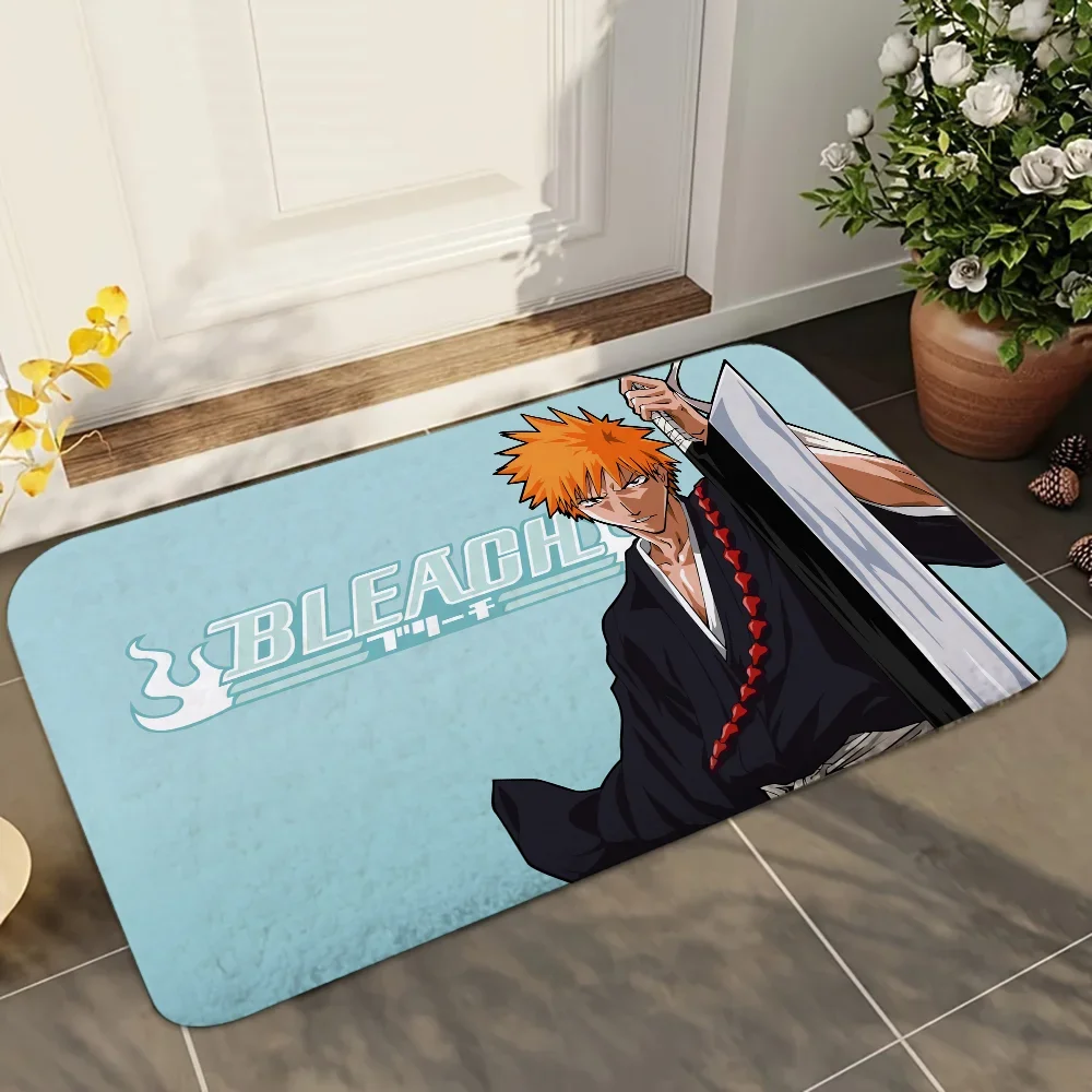 

1pc Black Clover Floor Mat Doormats Home Carpet Foot Mat Bathroom Absorbent Mats Anti-Slip Mats Home Decor