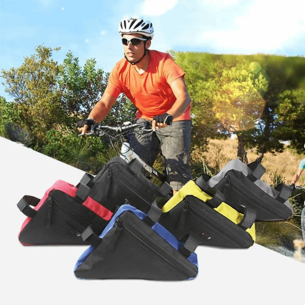 

Polyester Bicycle Triangle Bag Storage Ultra-light Bike Beam Hanging Bag Large Capacity Durable Saddle Frame Pouch MTB Road Bike