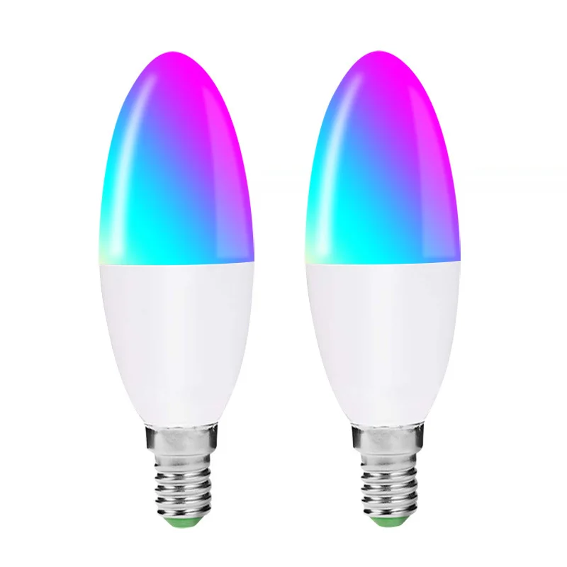 Novo wifi casa inteligente lâmpada led 6w luz regulável e27/e14/e10/b22 compatível com alexa google controle de casa por smart life app