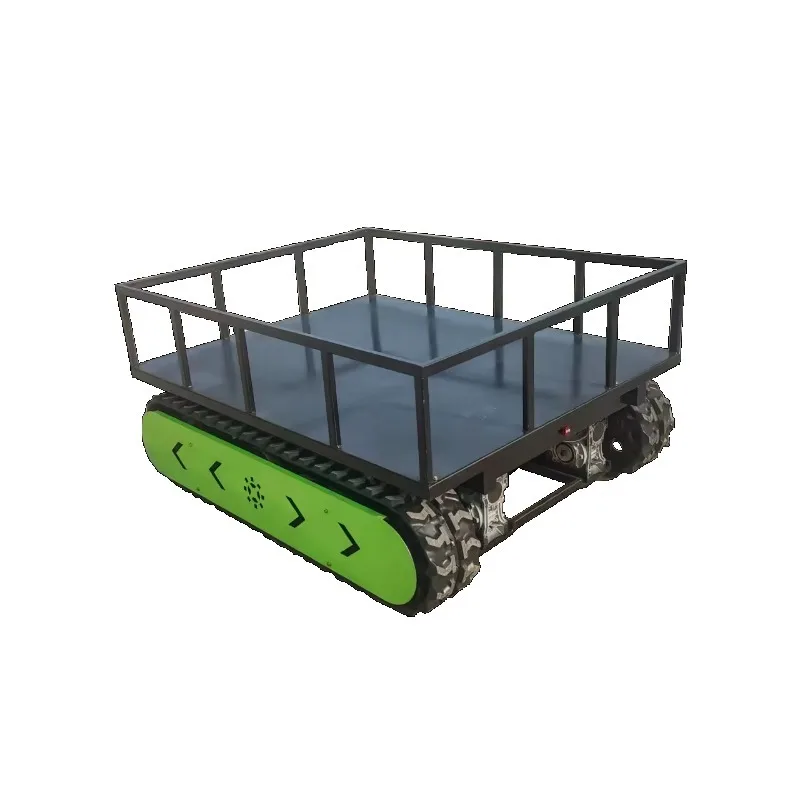 【Popular】 Remote Control Crawler Platform Transport Chassis Rubber Crawler Tank Tracked Vehicle