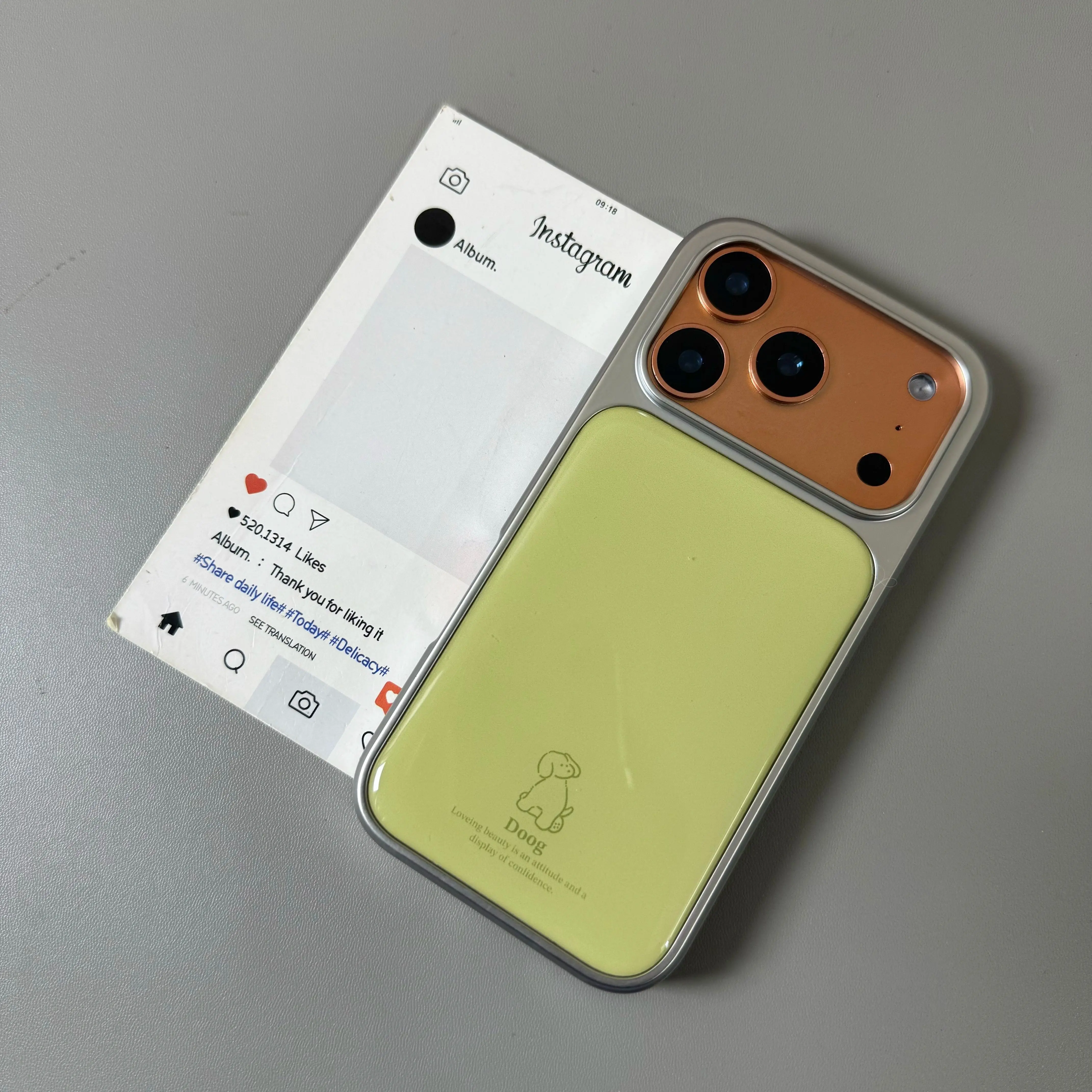 Matcha Green Line Puppy New Cartoon Silver Edge Phone Case For iPhone 17 16 15 14 13 12 11 Pro Max Plus Y2K Simple Elegant Cover - view 4