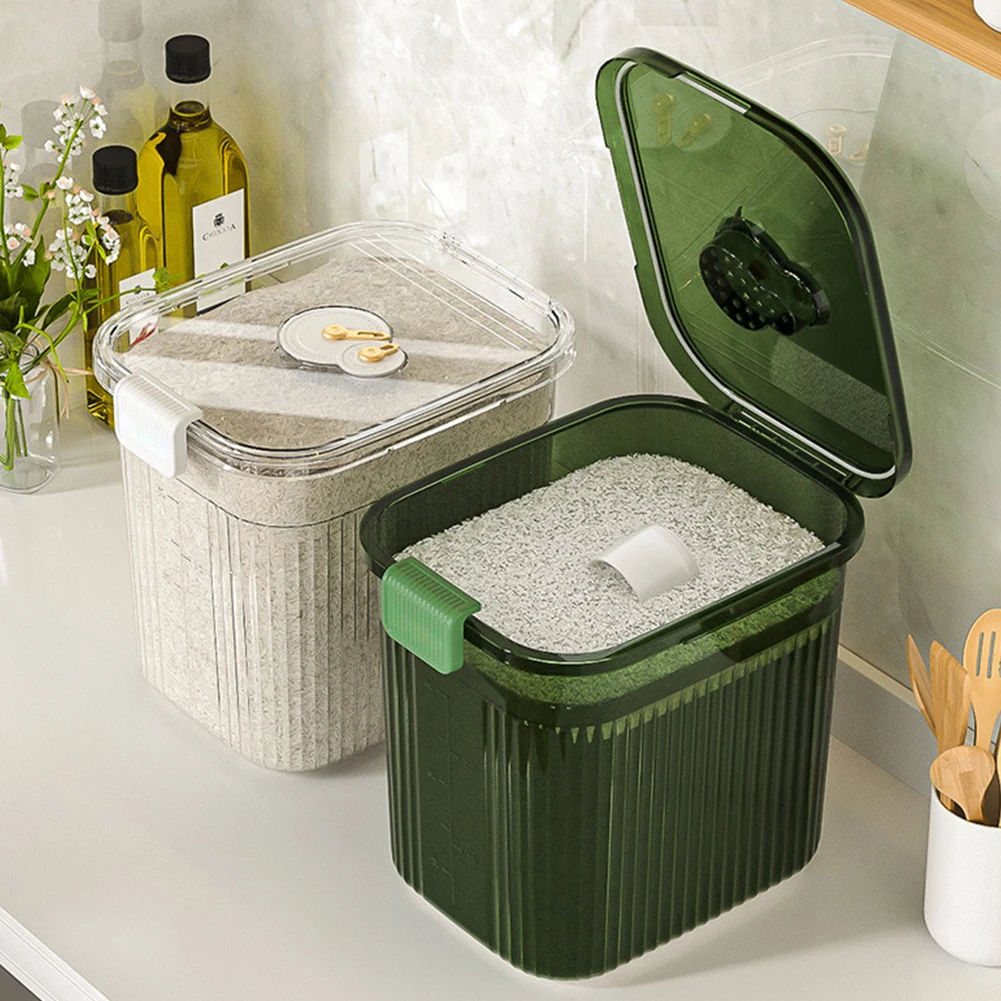 5/10Kg Flour Storage Tank Insect Proof Rice Tank Storage Box Moisture-Proof Grain Storage Jar Large Capacity Kitchen Organizer