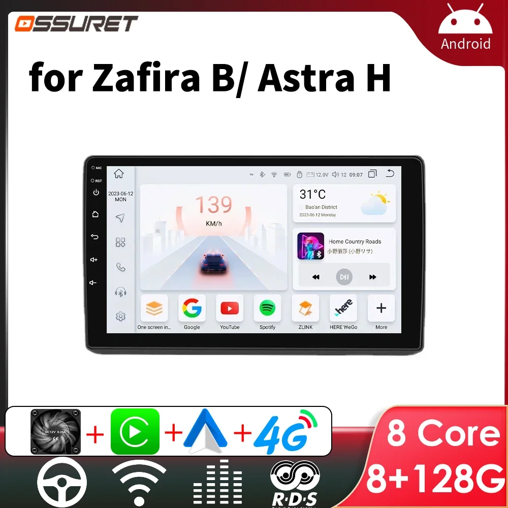 Car Multimedia Android radio For Opel Zafira B 2005 - 2014 For Opel Astra H 2004 -2014 Carplay Auto Stereo Player 7862 Car Audio