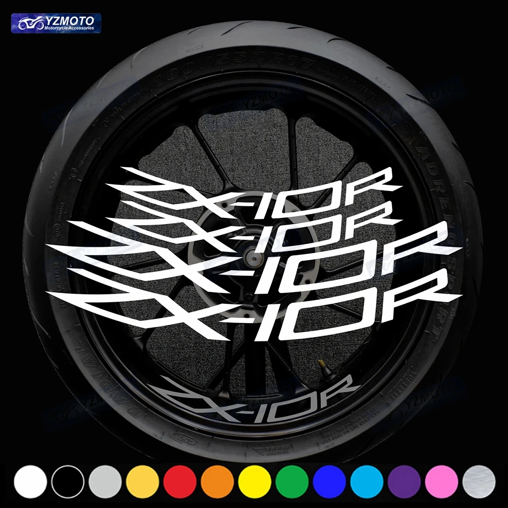 

For ZX-10R ZX10R ZX 10R Motorcycle 17 Inch Front And Rear Wheel Sticker Hub Decal Modified Reflective Waterproof Rim Stickers