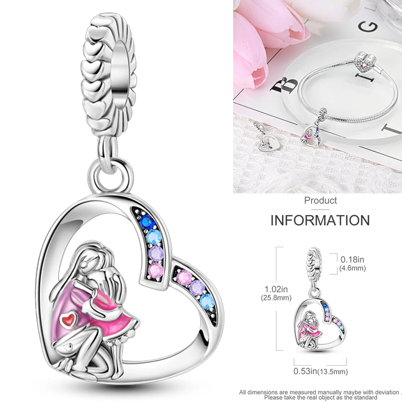2026 Neuer 925 Sterling Silber Schleifen-Charm Herz Keltischer Knoten Perlen-Anhänger Passend für Europäische Armbänder DIY Damen Schmuck Geschenk – Detail 18