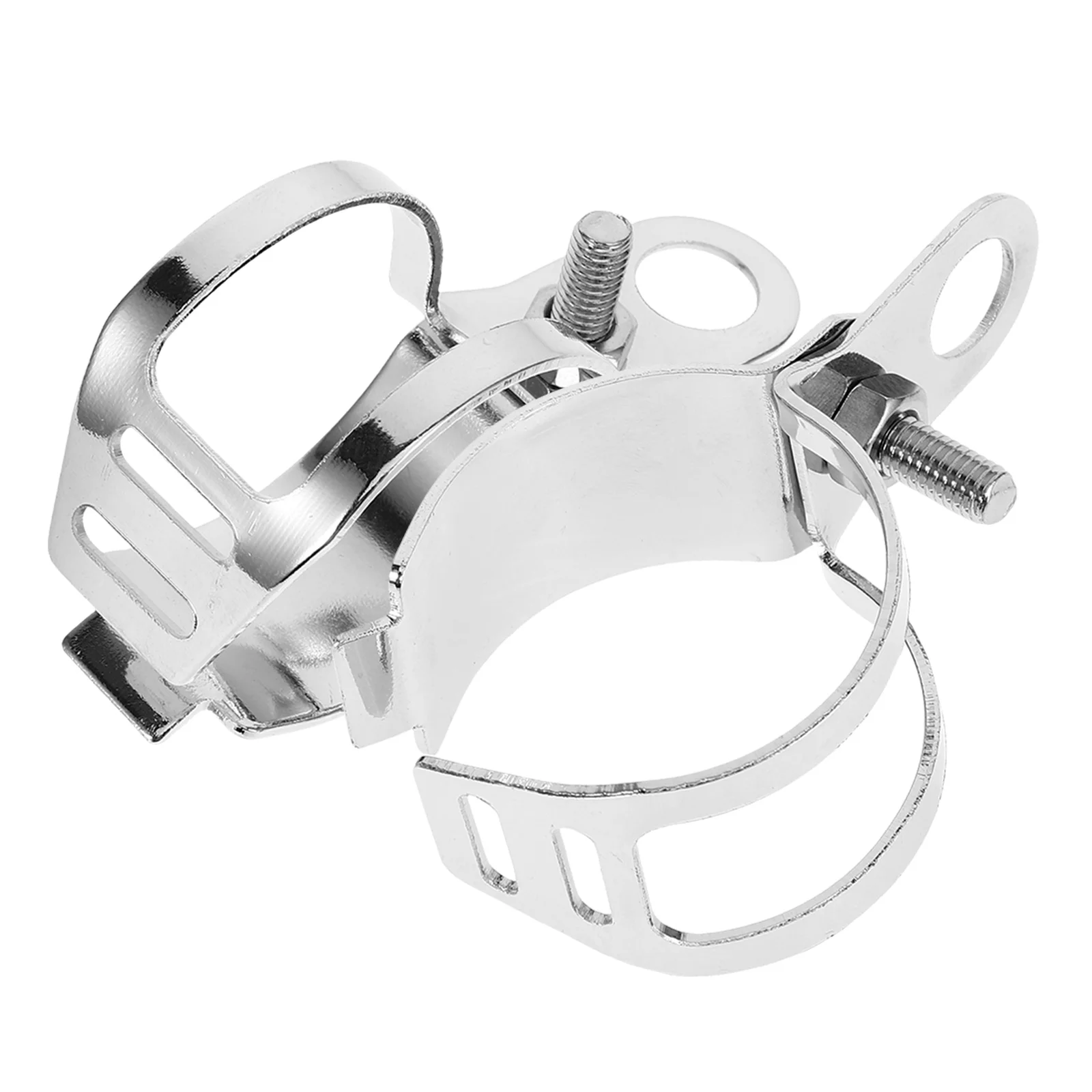 

2pcs Motorcycle Signal Light Bracket Silver Electroplated Front Fork Shock Mount Turn Lamp Holder Motorbike Foglight Mount