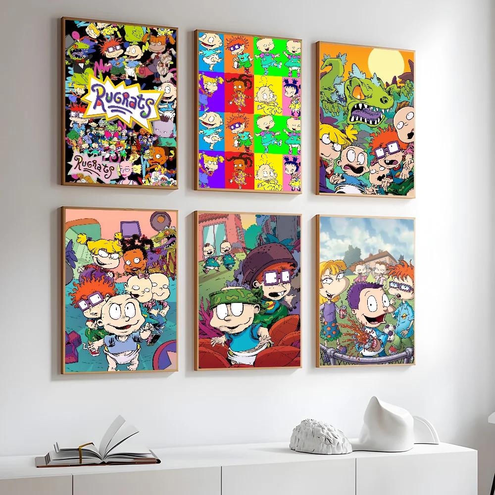 Cartoon-R-Rugrat-Anime Poster Stickers Art Wall Murals Decor Game Room Decor Gifts HD Painting