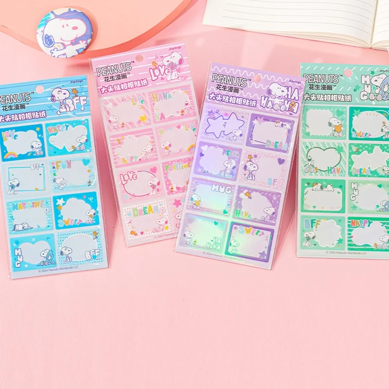 24pcs/lot Creative Snoopy Photo Frame Sticker Cute Scrapbook DIY Diary Decorative Sealing Sticker Album Stick Label