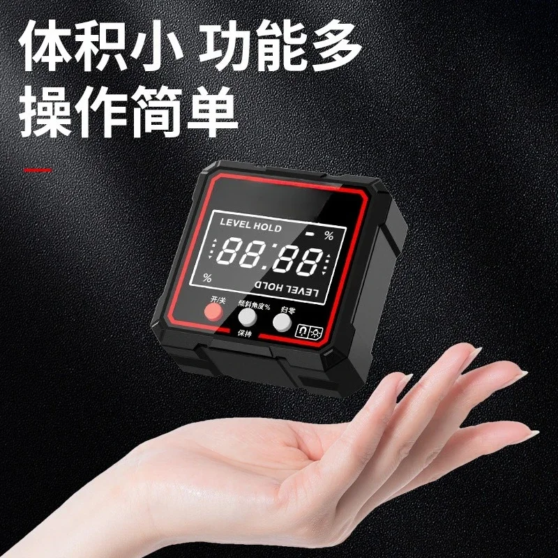Utility Digital Display Inclinometer Multifunctional Laser Inclinometer Magnetic Attraction Angle Ruler Level Measuring Tool