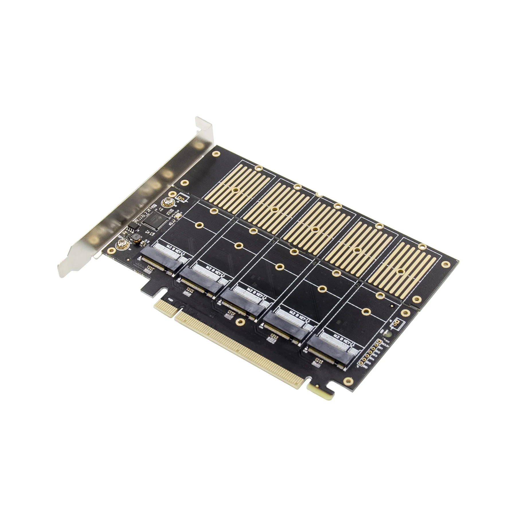 Sunweit PCIe 5-Port  M2 Key B SATA3.0 Expansion Card SSD JMB585 PCIe SATA M.2 NVME PCIe Converter Card