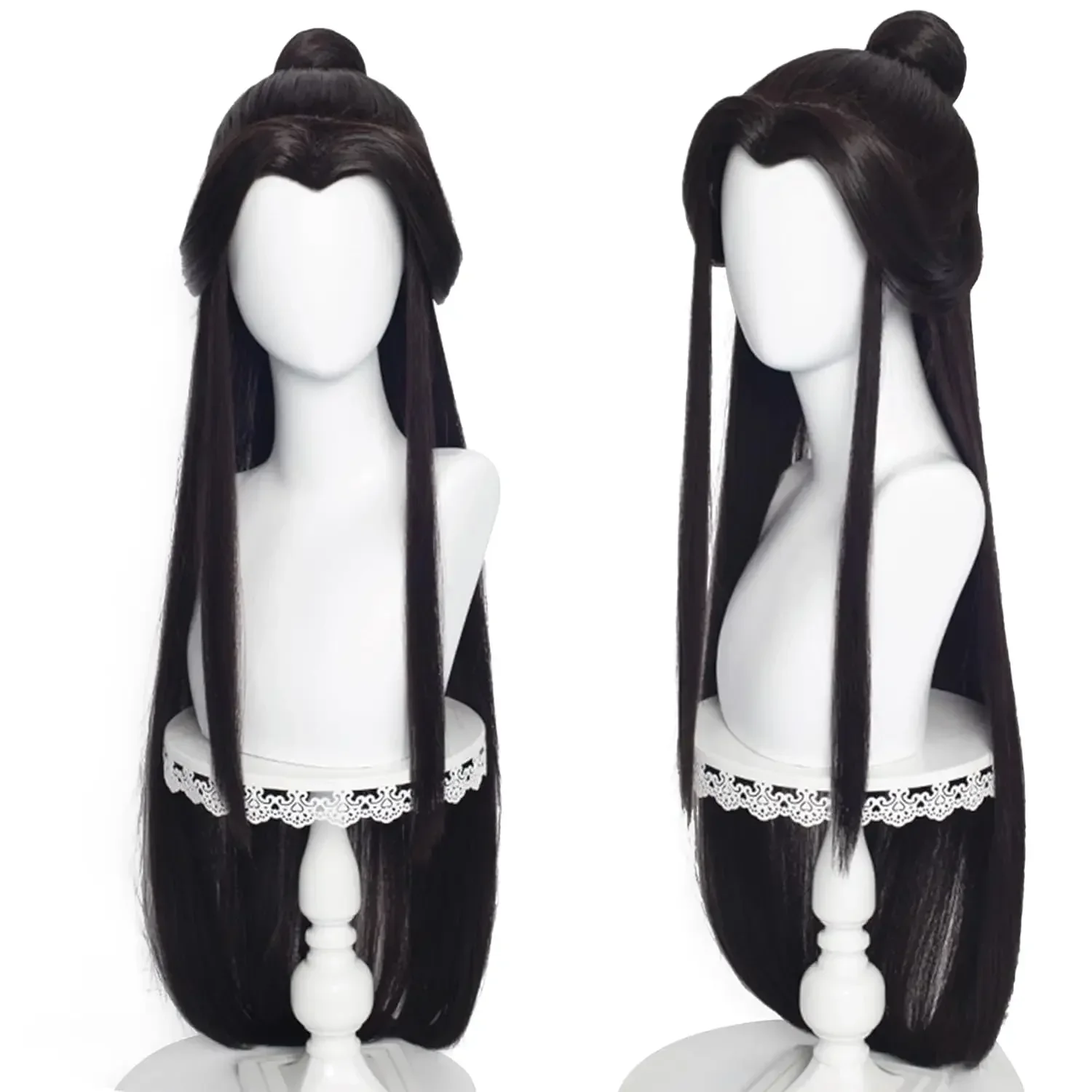 Anime Heaven Official\'s Blessing Cosplay Xie Lian Wig Black Hair Tian Guan Ci Fu Hanfu Wigs XieLian Cosplay Wig