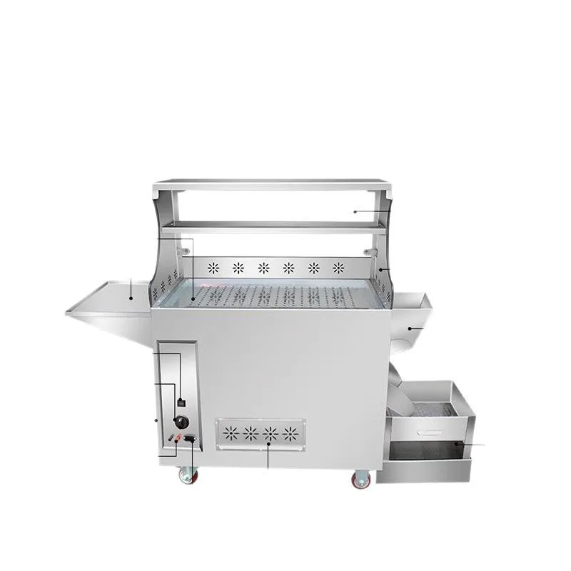 Commercial frying machine Electric heating small frying chestnut machine Automatic sugar frying chestnut machine Vertical